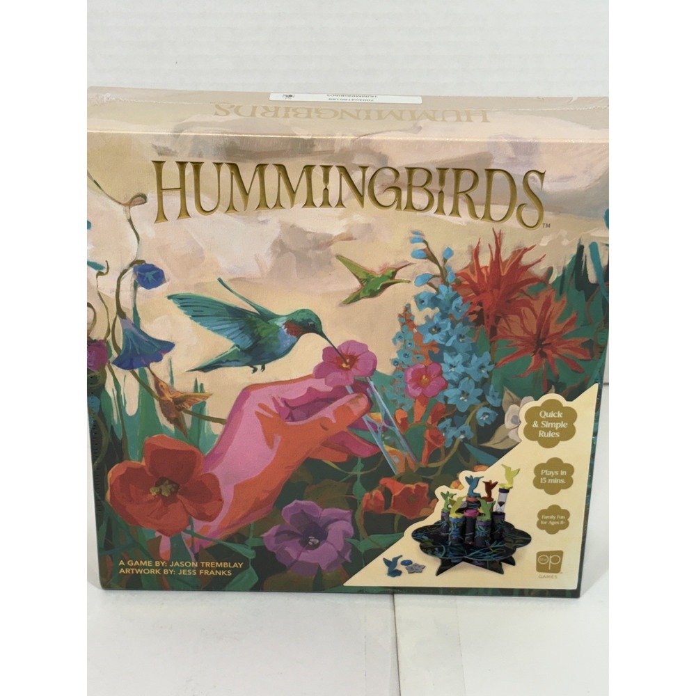 NEW - Hummingbirds Board Game, A Real-Time, Push Your Luck Dexterity Party Game,